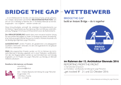 bridge the gap wettbewerb - Initiative Baukulturvermittlung | für