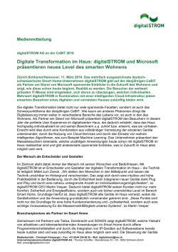 Digitale Transformation im Haus: digitalSTROM und
