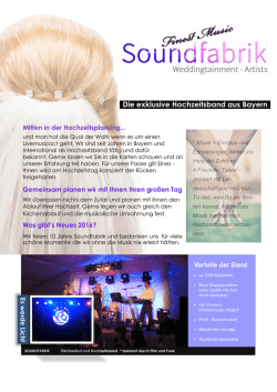 Infomappe zur Soundfabrik