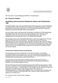 Ein "Fanal f&uuml;r Freiheit" Physikalisch