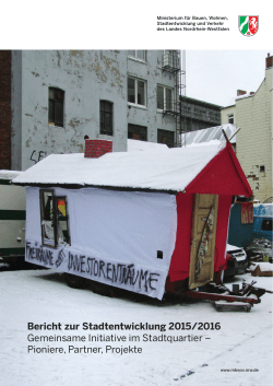 Stadtentwicklungsbericht 2015/2016