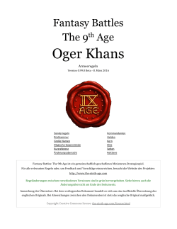 Oger Khans - The 9th Age