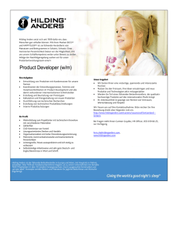 Product Developer (w/m)