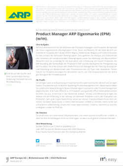 Product Manager ARP Eigenmarke (EPM) (w/m).