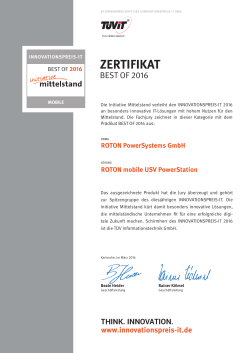zertifikat - ROTON PowerSystems GmbH