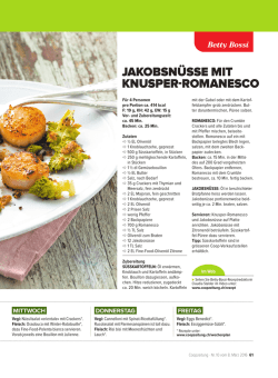 jakobsn&uuml;sse mit knusper-romanesco
