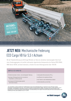 JETZT NEU: Mechanische Federung ECO Cargo VB für 5,5 t