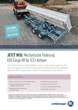 JETZT NEU: Mechanische Federung ECO Cargo VB f&uuml;r 5,5 t