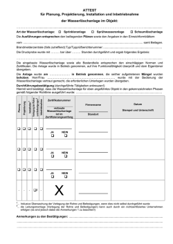 ATTEST für Planung, Projektierung, Installation und Inbetriebnahme