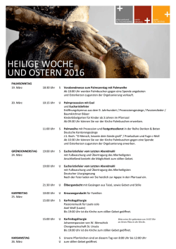 heilige woche und ostern 2016