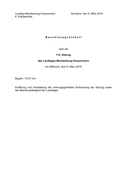 09.03.2016 | pdf - Landtag Mecklenburg Vorpommern