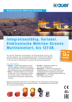 Integrationsf&auml;hig. Variabel. Elektronische Mehrton - auer
