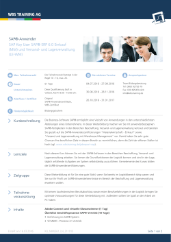 SAP Key User SAP® ERP 6.0 Einkauf