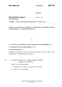 BR 66/1/16 Ausschussempfehlung (PDF, 372KB, nicht