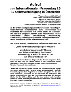 Hier Klicken, um den Aufruf zu lesen: Selbstverteidigung