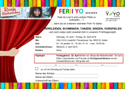 der Flyer - Villa Yoyo