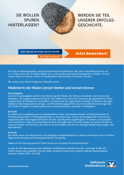 Filialleiter m/w - vr