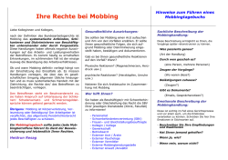 Ihre Rechte bei Mobbing