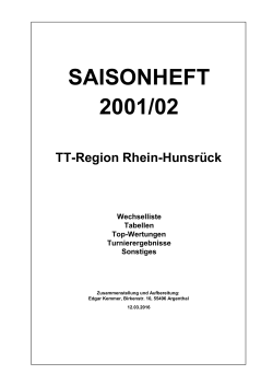 Saisonheft 2001/02