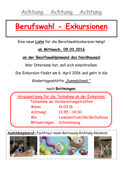 Achtung Achtung Achtung Berufswahl