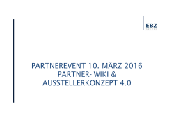 2 Partnertreff 2016 WIKI und Ausstellerkonzept Innig