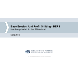 Base Erosion And Profit Shifting - BEPS