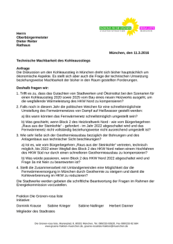 Herrn Oberbürgermeister Dieter Reiter Rathaus München, den