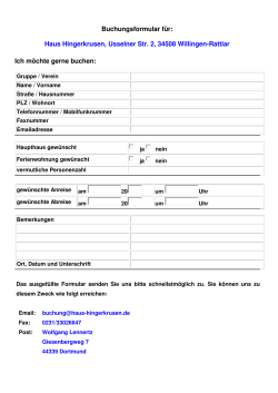 Buchungsformular PDF