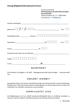 Indirizzo / Adresse