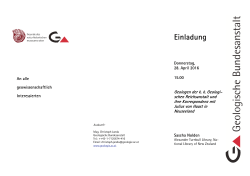 Vortragseinladung PDF - Geologische Bundesanstalt