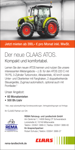 Der neue CLAAS ATOS. - REMA Fahrzeug & Landtechnik GmbH