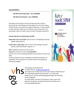 talentCAMPus - VHS Göttingen
