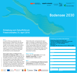 Bodensee 2030 - Internationale Bodensee