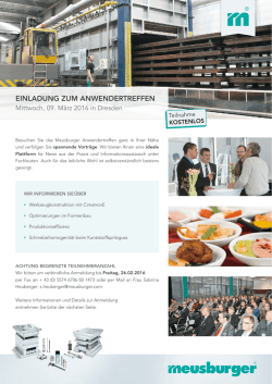 Anwendertreffen Dresden