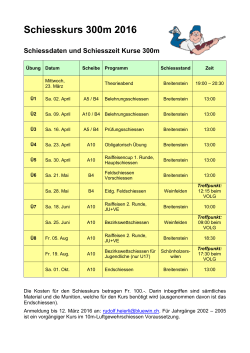 Kursunterlagen - Schützengesellschaft Mauren-Berg