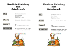 Herzliche Einladung zum Osterbrunch Her