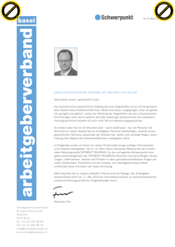 Schwerpunkt - Arbeitgeberverband Basel
