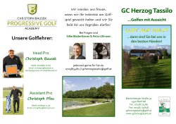 Folder PE-Kurs 2016 - Golfclub Herzog Tassilo