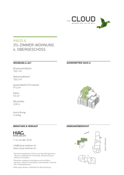 HAUS A 3&frac12;-ZIMMER-WOHNUNG 6. OBERGESCHOSS