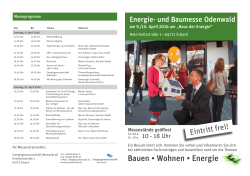 Messeflyer und -programm - Energiegenossenschaft Odenwald eG