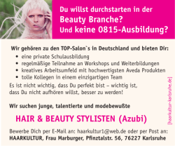 HAIR & BEAUTY STYLISTEN (Azubi) Beauty Branche? Und keine