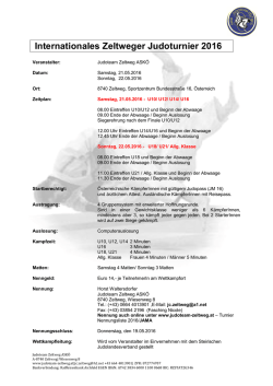 Internationales Zeltweger Judoturnier 2016