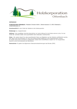 IMPRESSUM Holzkorporation Ottenbach