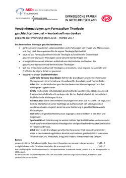 Infoblatt-Fernstudium - Amt f&uuml;r kirchliche Dienste in der EKBO