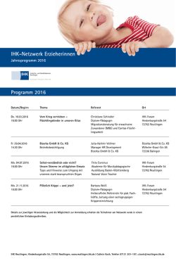 IHK-Netzwerk Erzieherinnen - IHK Reutlingen