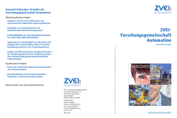 ZVEI-Forschungsgemeinschaft Automation Flyer 2016