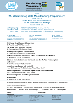 25. Milchrindtag 2016 Mecklenburg