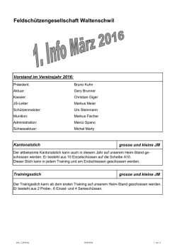 Info_2016 - Feldsch&uuml;tzengesellschaft Waltenschwil
