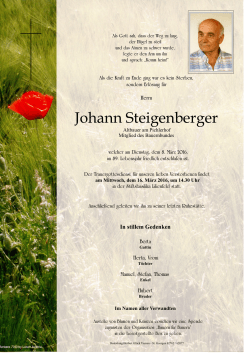Josef Steigenberger, Lilienfeld, 08.03.2016
