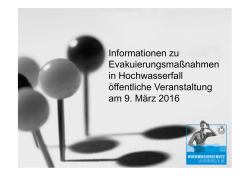 Info-Folien zur Evakuierung - Hochwasserschutz Lauenburg/Elbe